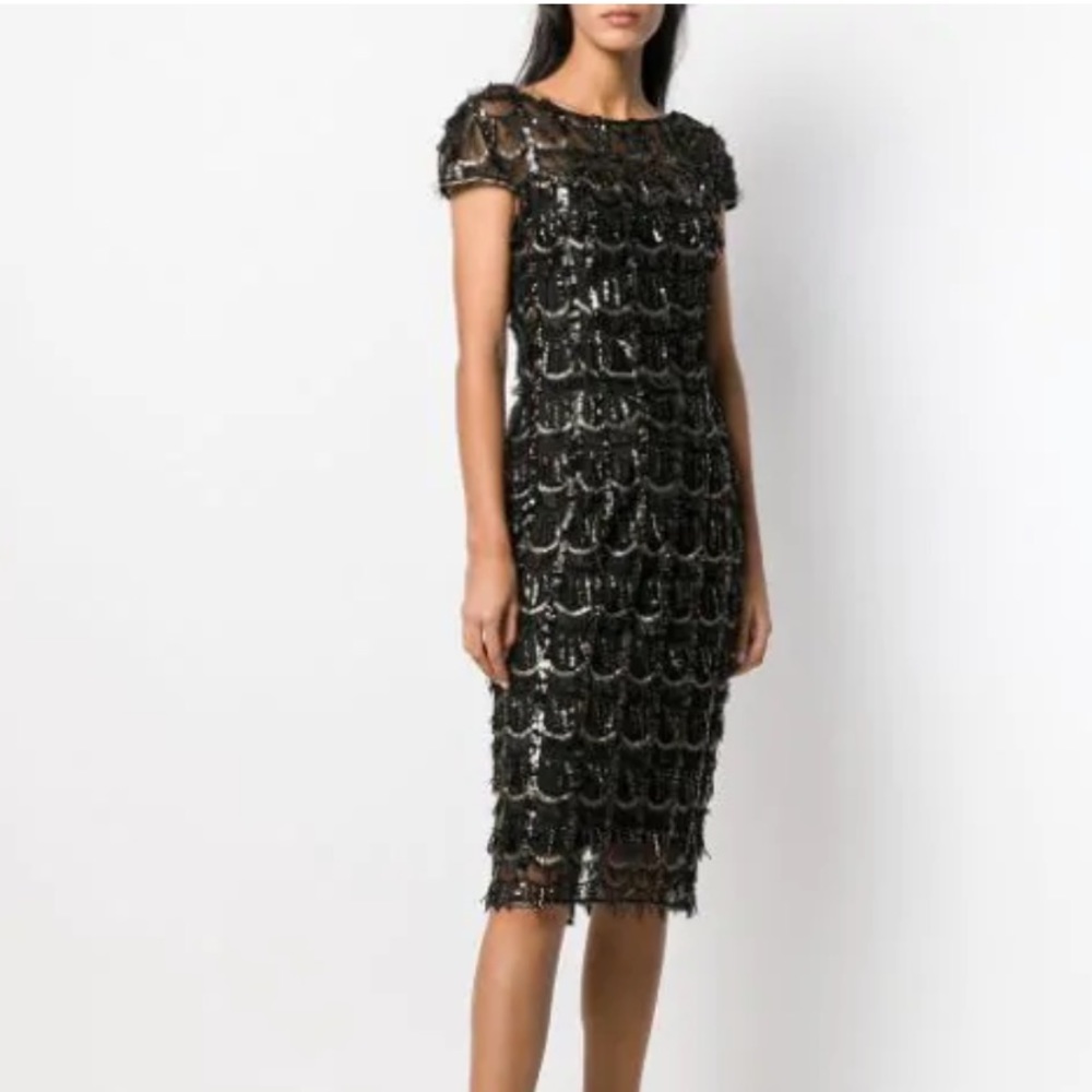 Elegant Black Sequin Dress